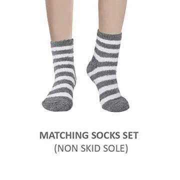 Comfort Spaces Plush to Sherpa Electric Blanket Shawl Shoulder, Neck Wrap with Matching Sock Set Giftable Ultra Soft, Warm, Snuggle Fleece-Reversible Heated Poncho Throw, 50" W x 64" L, Grey