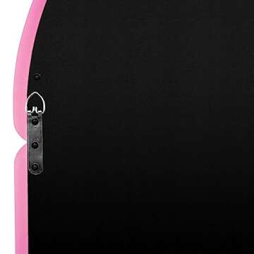 H-A Candy Pink Bagel Wall Mirror - Modern Decor Accent