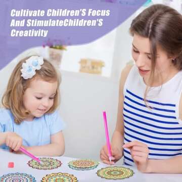 sinceroduct Diamond Coasters Kit, Beautiful Mandala PatternDiamond Coasters with Holder, 5D Diamond DIY Art Kits for Beginners, Adults Diamond Craft Supplie