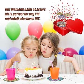 sinceroduct Diamond Coasters Kit, Beautiful Mandala PatternDiamond Coasters with Holder, 5D Diamond DIY Art Kits for Beginners, Adults Diamond Craft Supplie