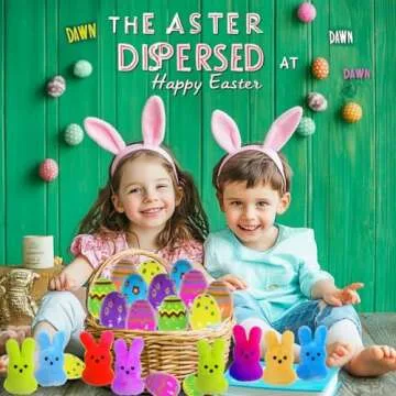 Plush Bunny Filled Easter Eggs for Kids - 24 Pack