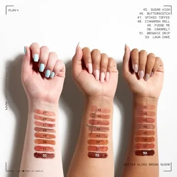 NYX Butter Gloss - Non-Sticky Lip Gloss Pack of 3