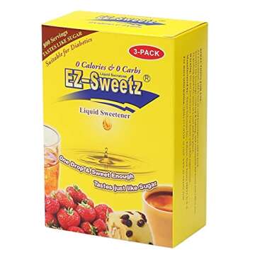 EZ-Sweetz (2.0oz - Liquid Sweetener 800 Servings/Bottle) (Original, 3 Pack)