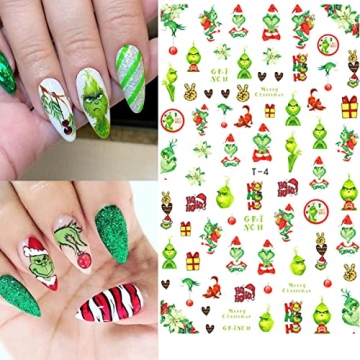 8 Christmas Nail Art Stickers for Festive Designs