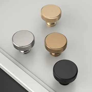 Matte Black Knurled Cabinet Knobs for Stylish Homes