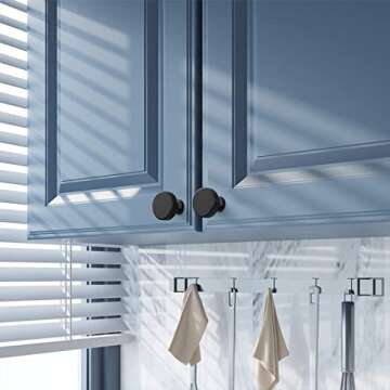 Matte Black Knurled Cabinet Knobs for Stylish Homes