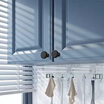 Matte Black Knurled Cabinet Knobs for Stylish Homes