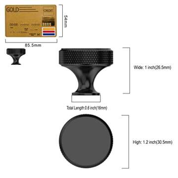 Matte Black Knurled Cabinet Knobs for Stylish Homes