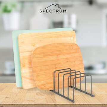 Spectrum Dish Drying Rack for Kitchen Counter, Euro Kitchen Organizer (Industrial Gray) - Space-Savi...