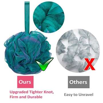 Titanker Bath Loofah Sponge - Exfoliating Soft Scrubber Set