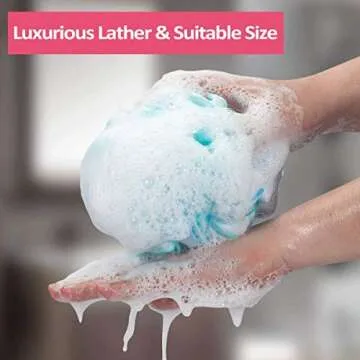 Titanker Bath Loofah Sponge - Exfoliating Soft Scrubber Set