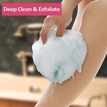Titanker Bath Loofah Sponge - Exfoliating Soft Scrubber Set