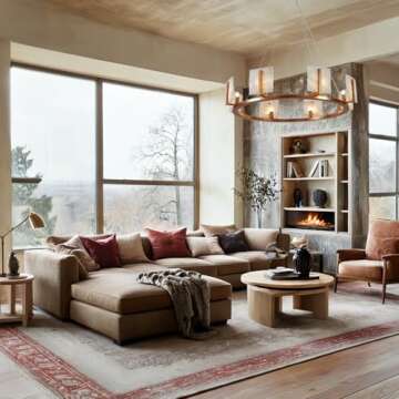 Modern Alabaster Chandelier - Adjustable Height 33" Dia