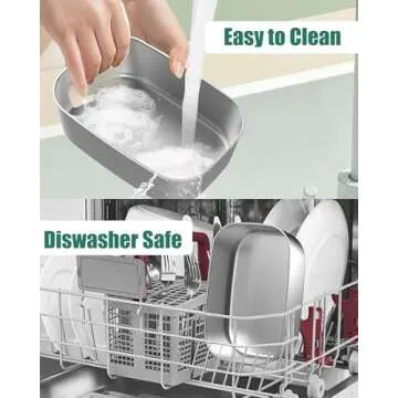 Buddew 1.5L 304 Stainless Steel Inner Container Electric Lunch Box, Removable Replacement Tray with Sealed Silicone Cover, Easy to Clean, Eco Friendly and Dishwasher Safe