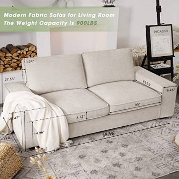 Affordable LEISLAND Modern Sofa for Comfortable Living Room Style