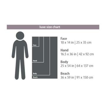 PackTowl Luxe Quick Dry Microfiber Towel for Beach and Travel, Deep Sea, Body - 25 x 54 Inch