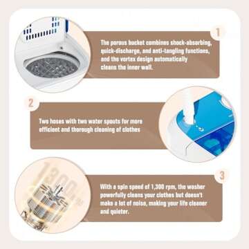Bonusall Portable Washing Machine for Compact Living