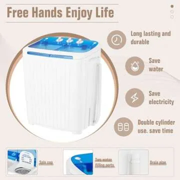 Bonusall Portable Washing Machine for Compact Living