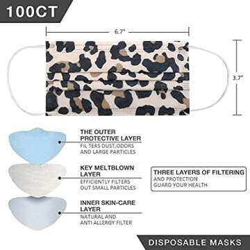 Stylish NVGSN Disposable Face Masks - 100 Pcs Collection