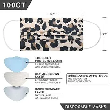 Stylish NVGSN Disposable Face Masks - 100 Pcs Collection