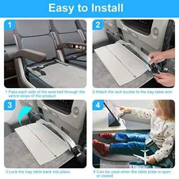 Toddler Airplane Travel Bed, Airplane Seat Extender for Kids, Kids Airplane Travel Essentials, Toddler Airplane Travel Must Have, Portable Travel Hammock for Flying Flights