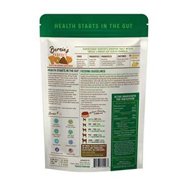 Perfect Poop Digestion & General Health Supplement for Dogs: Fiber, Prebiotics, Probiotics & Enzymes Relieve Digestive Conditions, Optimize Stool, and Improve Health (Cheddar Cheese, 4.2 oz)