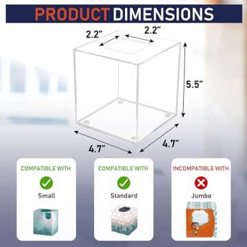 Elegant Acrylic Tissue Box Holder for Tissues and Napkins