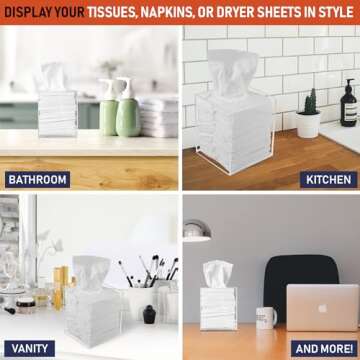 Stylish Acrylic Tissue Box Holder for Home & Office