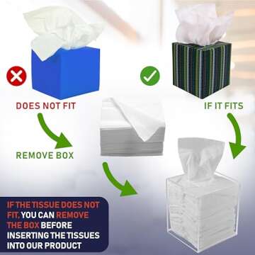 Stylish Acrylic Tissue Box Holder for Home & Office