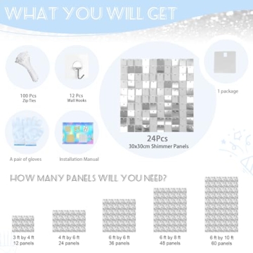 Silver Shimmer Wall Backdrop for Party Decorations