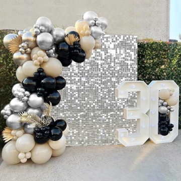 Silver Shimmer Wall Backdrop for Party Decorations