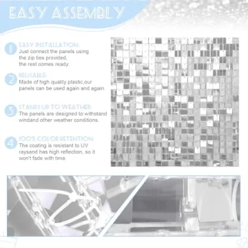 Silver Shimmer Wall Backdrop for Party Decorations