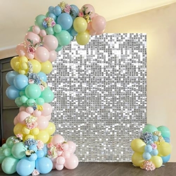 Silver Shimmer Wall Backdrop for Party Decorations