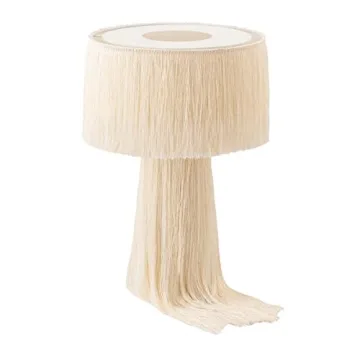 Elegant TOV Furniture Atolla Cream Tassel Table Lamp