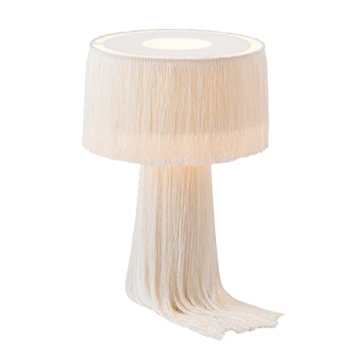 Elegant TOV Furniture Atolla Cream Tassel Table Lamp