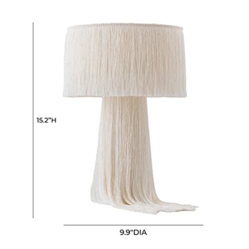 Elegant TOV Furniture Atolla Cream Tassel Table Lamp