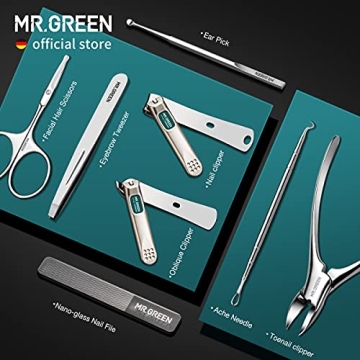 MR.GREEN 8 in 1 Professional Manicure Set with PU Case