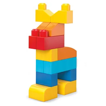 MEGA BLOKS First Builders Toddler Blocks Toys Set, Deluxe Building Bag with 150 Pieces and Storage, Blue, Ages 1+ Years