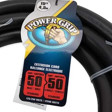 Camco 15 Foot 50 Amp Extension Cord for RVs and Campers