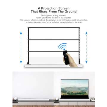VIVIDSTORM 100-Inch Motorized Projection Screen for Home & Office