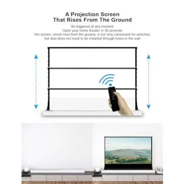 VIVIDSTORM 100-Inch Motorized Projection Screen for Home & Office