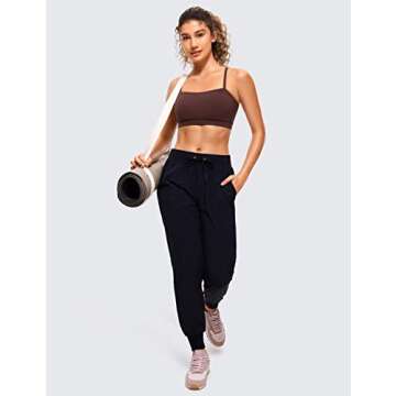 CRZ YOGA Women's Adjustable Butterluxe Sports Bra - Taupe