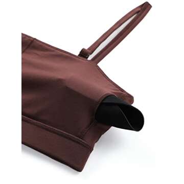 CRZ YOGA Women's Adjustable Butterluxe Sports Bra - Taupe