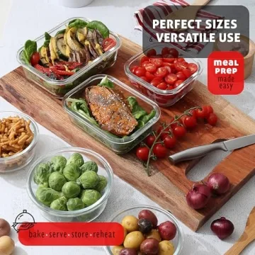 Airtight Glass Meal Prep Containers 12-Pack