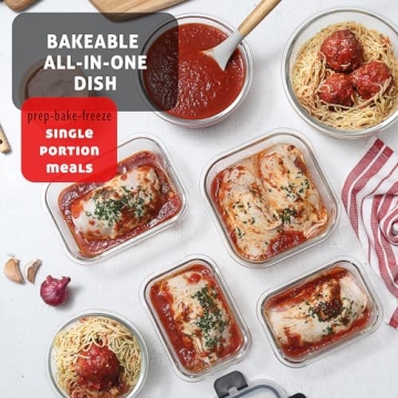 Airtight Glass Meal Prep Containers 12-Pack