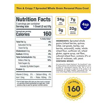 Angelic Bakehouse Flatzza Buddy Pack - 10 Ounce - Sprouted 7-Grain Flatbread Pizza Crust - Vegan, Kosher and Non-GMO (5 Crusts)