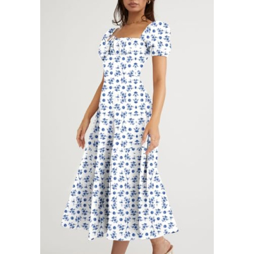 Elegant Puff Sleeve Floral Maxi Dress for Every Occasion