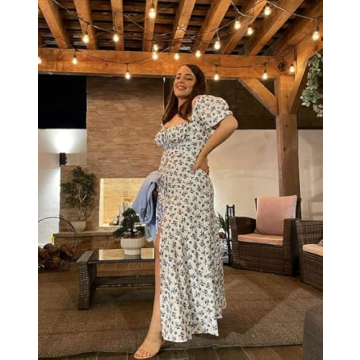 Elegant Puff Sleeve Floral Maxi Dress for Every Occasion