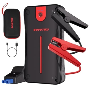 SOVOTIKO Portable Jump Starter for Car, 3000A Car Battery Jump Starter for Up to 7.0L Gas To 5.0L Di...