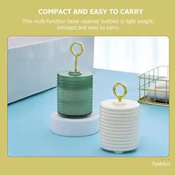 Facial Bubble Maker Face Foam Whip Maker Cup Face Wash Foaming Bottle Tool (White)